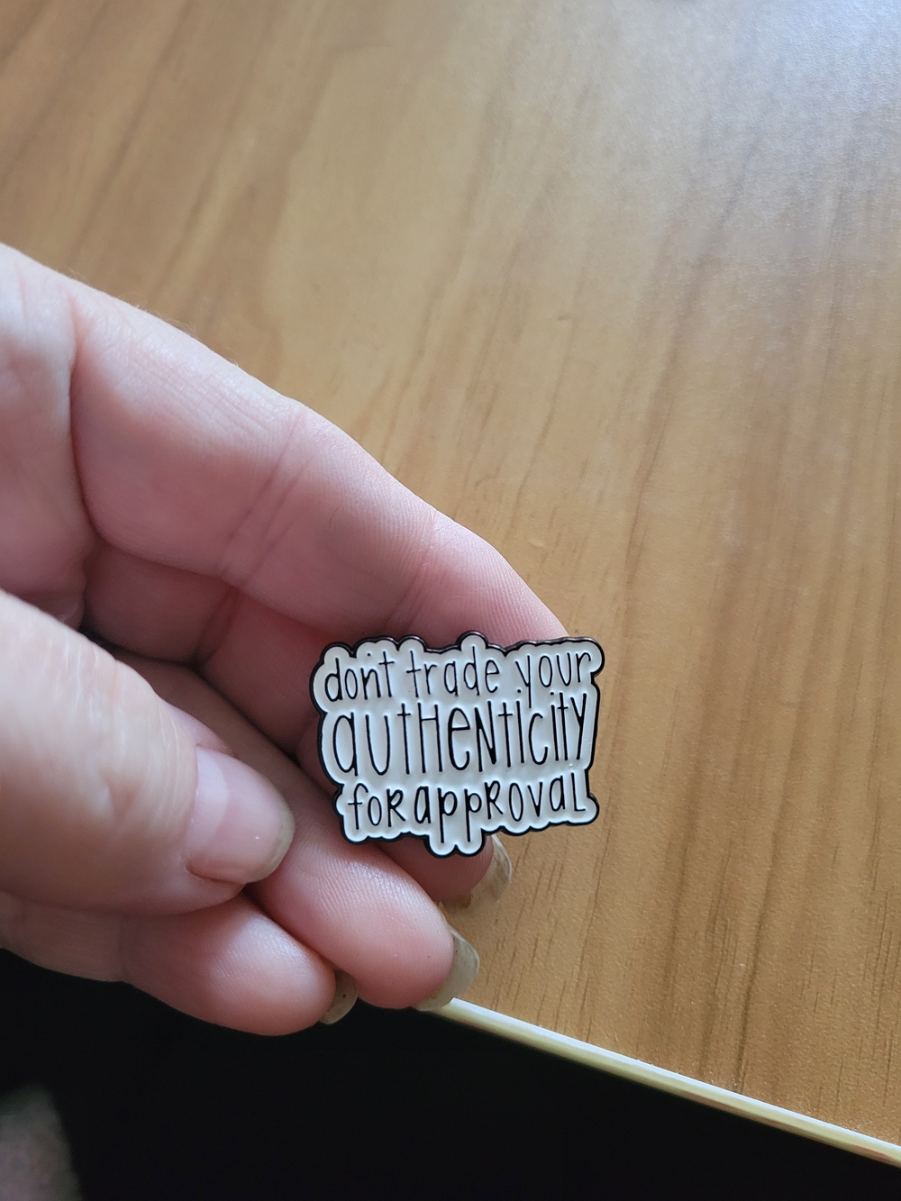 👻BUY 1 GET 1 FREE👻Motivational Enamel Brooch - White & Black